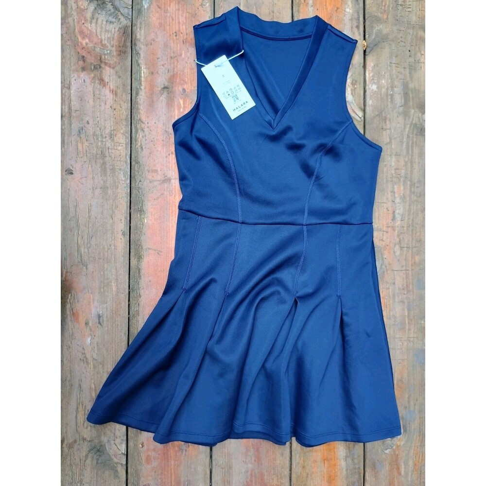 Halara Navy Blue Sports Dress Tennis Active Wear Sleeveless Mini Size S NWT